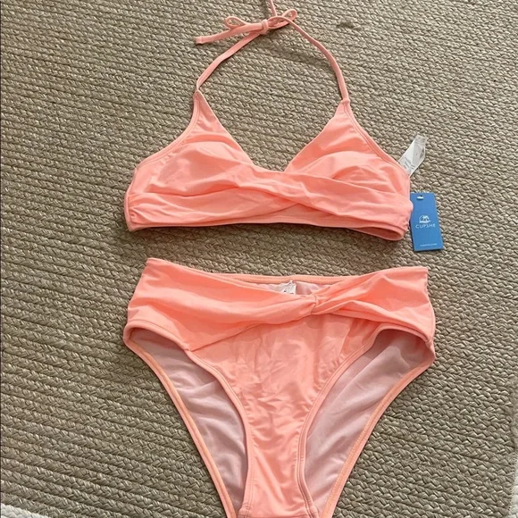 Cupshe Peach Bikini Set - Picture 1 of 7